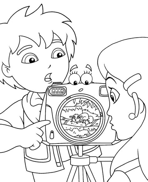 Help little ones remember the shape of the letter w with these fun colouring pages from our alphabet of children. Printable Diego Coloring Page For Kids di 2020 (Dengan gambar)