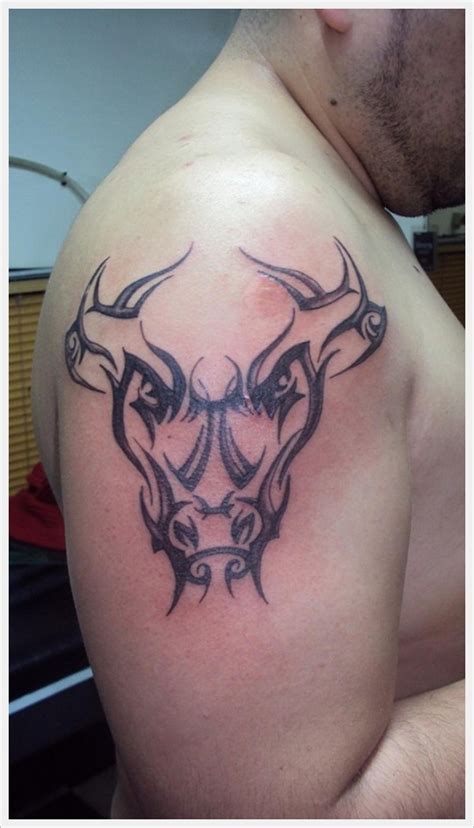 Making a tattoo is a very responsible decision in the life of those that want to have it. Tribal Taurus Bull Tattoo On Right Biceps » Tattoo Ideas