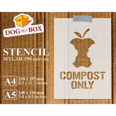Compost Only Stencil Compost Recycle Stencil For Painting Reusable