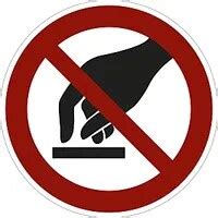 Shop MARAHRENS Prohibition Sign Do Not Touch Pack Of 10 Aluminium