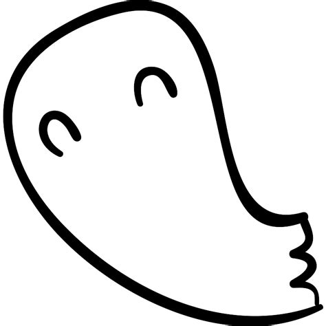 Halloween Sleeping Ghost Outline Vector Svg Icon Svg Repo