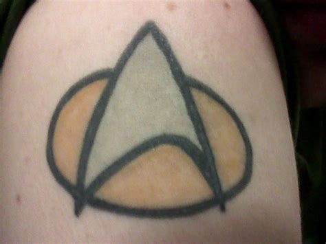 No matter which timeline you're in, star trek tattoo designs are always cool. Star Trek Tattoo by JoeSaid8472 on DeviantArt