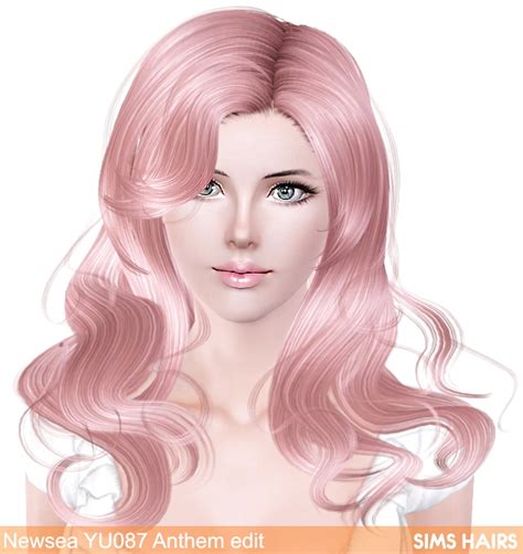 Newseas YU087 Anthem Hairstyle Retextured By Sims Hairs
