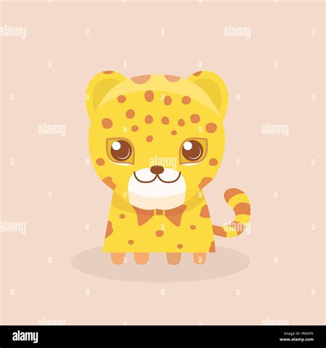 Cute Safari Leopard Cheetah Vector Illustration Stock Vector Image