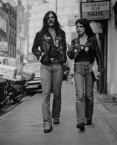 lemmy kilmeister from the band motörhead and gaye advert from the band the adverts in london
