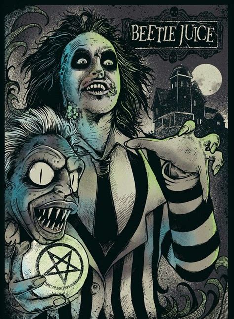 Good Old Beetle Juice Tim Burton Art Horror Artwork Tim Burton Movie