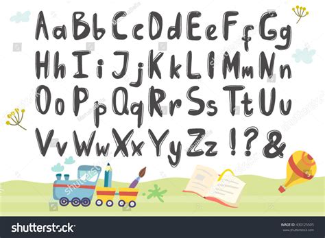 Vector Set Of Alphabet Hand Drawn Letters 430125505 Shutterstock