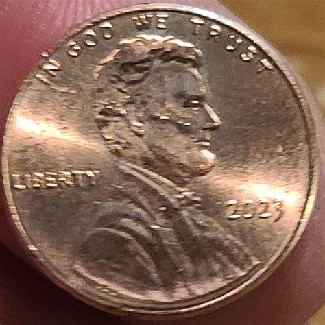 2023 Lincoln Shield Penny Reverse Upper Die Chip Error Uncirculated No