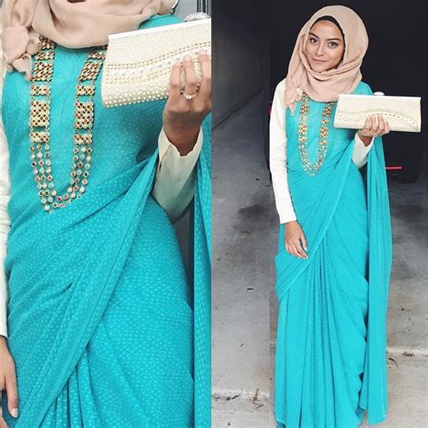 See This Instagram Photo By Bushrawrrr • 802 Likes Saree With Hijab