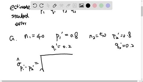 So the se of the difference is greater than either sem, but is less than their sum. SOLVED:Calculate the estimate for the standard er…