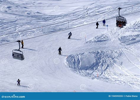 Madesimo Valchiavenna Ski Fields And Ski Lifts Editorial Image