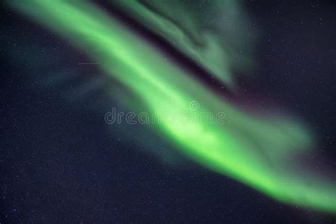 Northern Lights Aurora Borealis With Stars In The Night Sky Stock