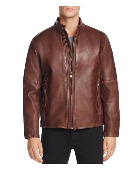 Lyst Marc New York Emerson Moto Leather Jacket In Brown For Men