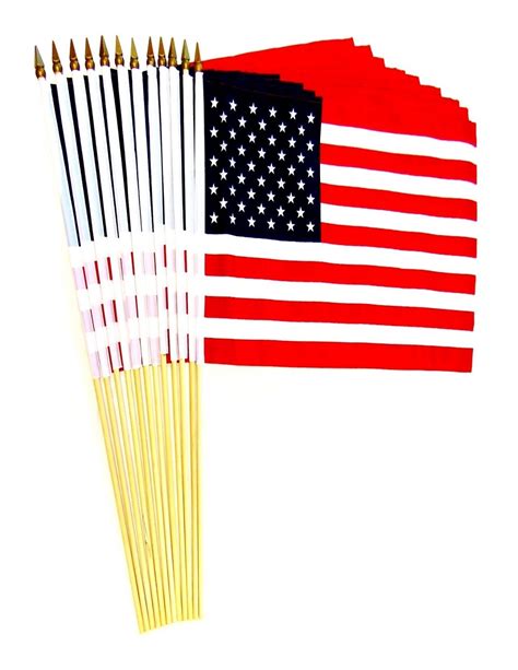United States 12 X 18 Stick Flags Miniature Us Flags