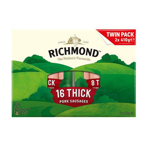 Thick Pork Sausages Richmond Sausages