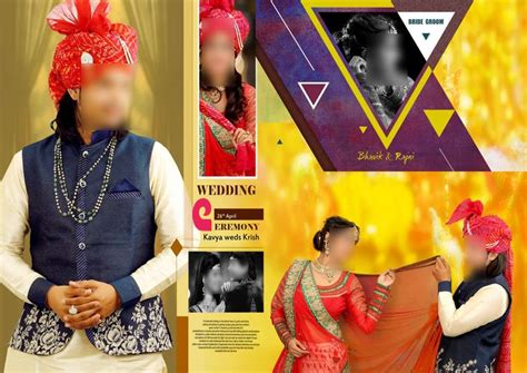 Indian Wedding Album Cover Design 17x24 Psd Templates