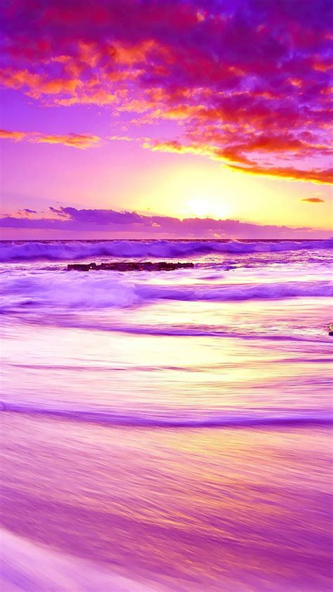 Purple Beach Sunset 4k Hd Wallpapers Hd Wallpapers Id 31905
