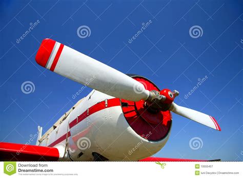 The Red Beautiful Propeller Stock Image Image Of Aircraft