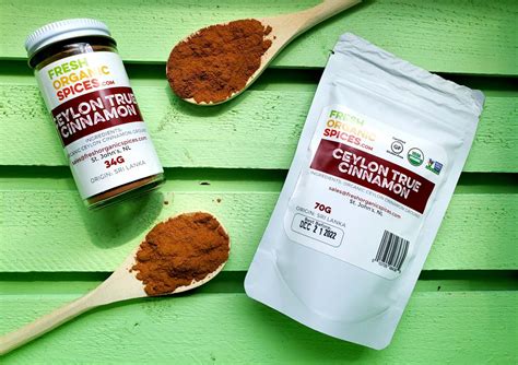 Organic Ceylon True Cinnamon Ground Fresh Organic Spices