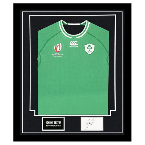 Signed Johnny Sexton Framed Display Rugby World Cup Shirt