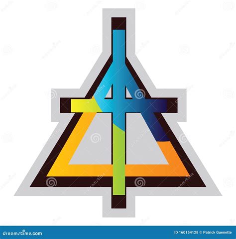 Multicolor Symbol Of A Christian Reformed Church Vector Illustration On