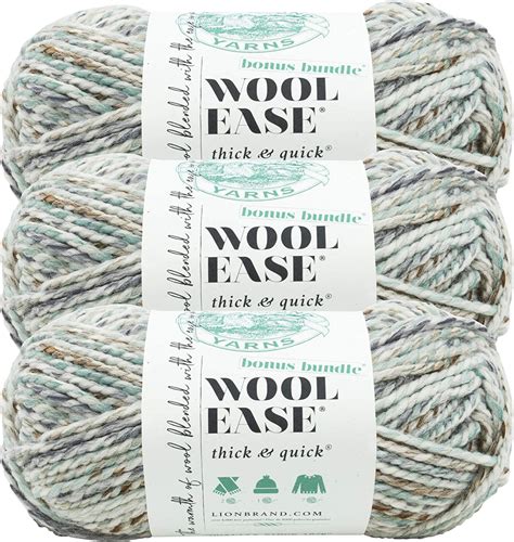 3 Pack Lion Brand Yarn Wool Ease Thick And Quick Bonus