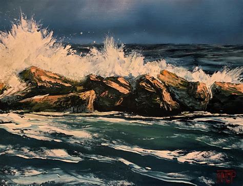 Moody Sea Painting By Kendall Stump Pixels