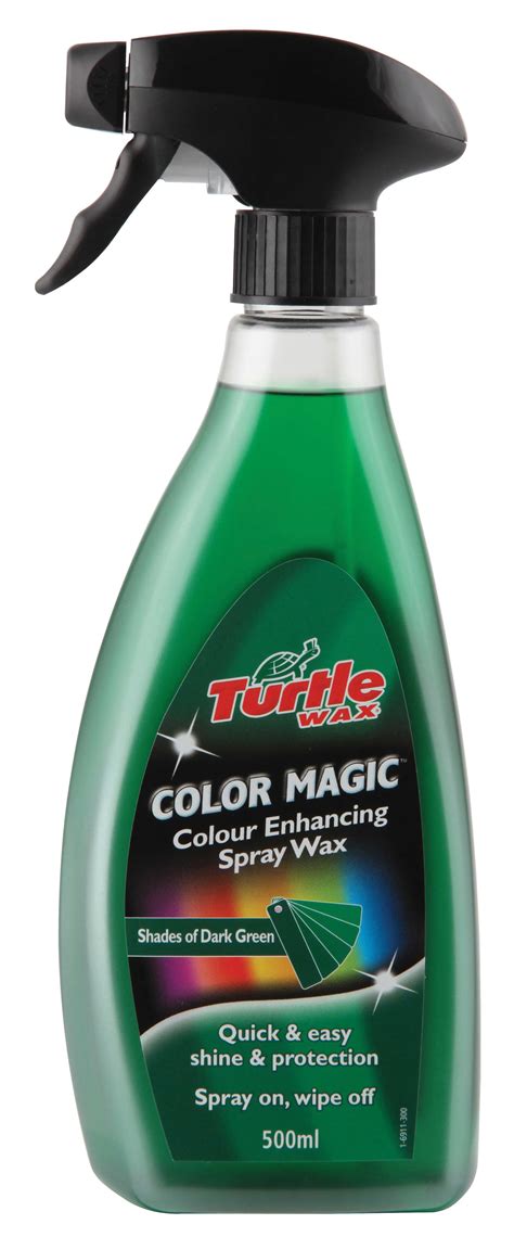Turtle Wax Color Magic Enhancing Spray Wax Shine Dark Green 500ml