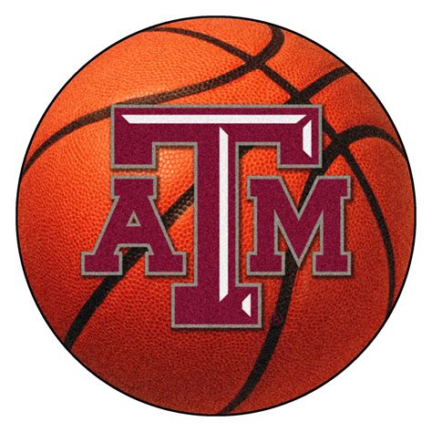 Fanmats® 210 Basketball Ncaa Texas Aandm University Round Nylon Area