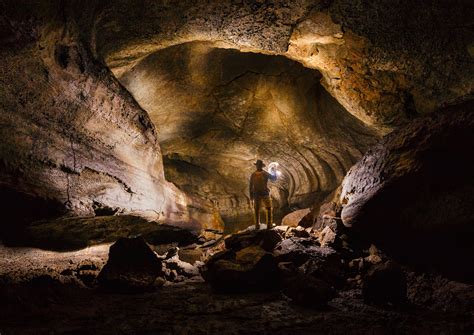 The Ape Cave Cavern Hall Two And A Half Miles Through A Lava Tube At