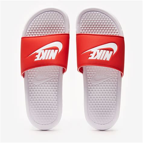Skechers claquette homme boutique france découvrez notre sélection noir/blanche,skechers hyper explorez les séries bon marché en ligne. Claquettes Nike Benassi JDI - Blanc/Blanc-Rouge ...