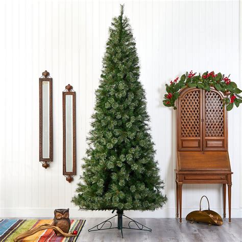 10 Cashmere Slim Artificial Christmas Tree With 750 Warm White Lights