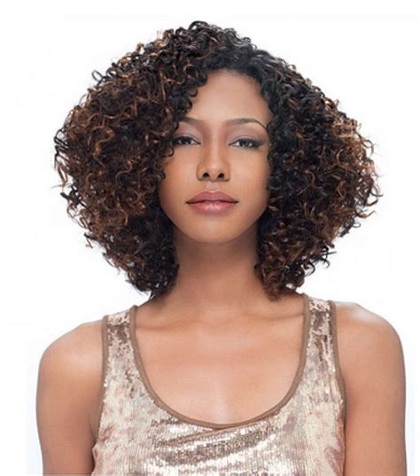 Naturally Curly Bobs For Black Women Curly Hair With Highlights
