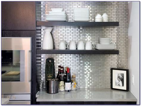 Decorative tiles can transform your overworked. Stainless Steel Backsplash Tiles Menards in 2020 | Stainless backsplash, Trendy kitchen ...