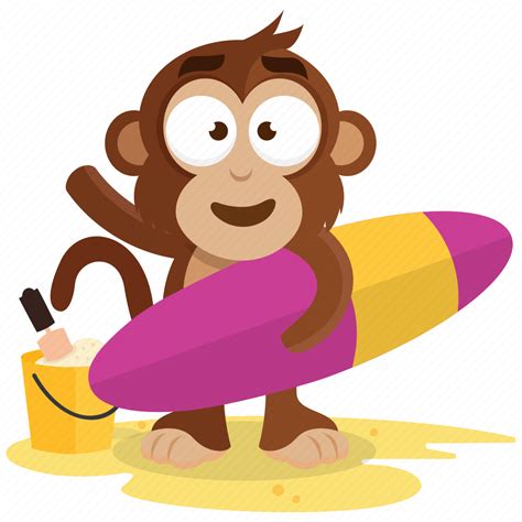 Beach Emoji Emoticon Monkey Sticker Surf Icon Download On Iconfinder