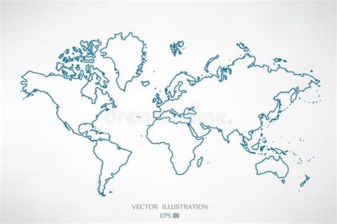 World Map Outline Stock Illustrations 285568 World Map Outline Stock