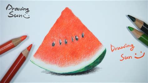 수박 그림 그리기 watermelon drawing youtube