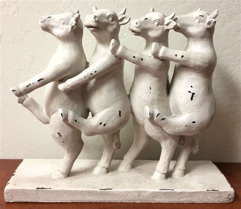 4.5 out of 5 stars. Four Cows Doing Conga Line Dancing Table Top Figurine ...