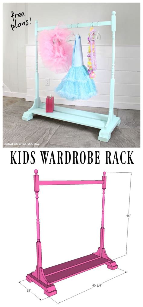 A Diy Tutorial To Build A Kids Wardrobe Rack With Free Plans A