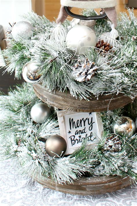 I love seeing how ribbon can to add to the cozy christmas vibe, having a decorated table is the way to go, whether you have a modern farmhouse decor. Farmhouse Christmas Tray - Clean and Scentsible