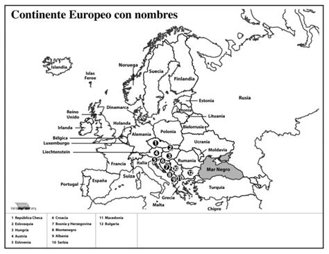 Mapas De Europa Para Descargar Y Colorear Colorear Imágenes