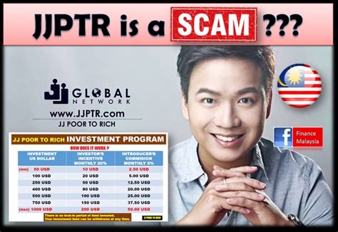 The scammer claims to have a large amount of money to invest (seven million dollars), and needs your help. Finance Malaysia Blogspot: JJPTR is a Scam??? (March 2017)
