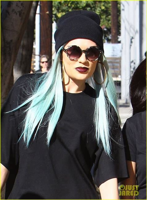 Jessie J Rocks Blue Haired Wig While Spending Time In La Photo