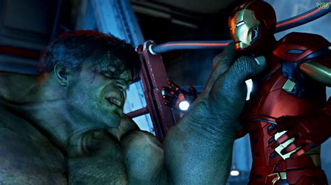 Marvel S Avengers Iron Man Vs Hulk Fight Scene Youtube