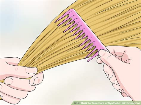 Making it very easy to comb or getting rid of any frizz. How to Take Care of Synthetic Hair Extensions (with Pictures)