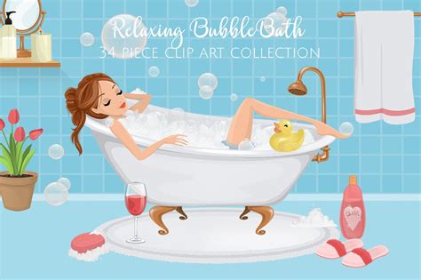 Bubble Bath Illustrations Custom Designed Illustrations ~ Creative Market