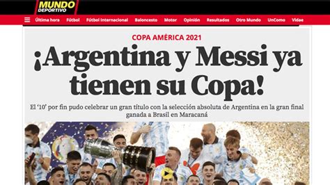 Los Diarios Del Mundo Reflejaron El T Tulo De Argentina