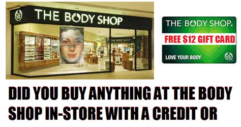 Check spelling or type a new query. Did You Buy Any ANYTHING at The Body Shop In-Store with a Credit Card or Debit Card? Sign Up For ...