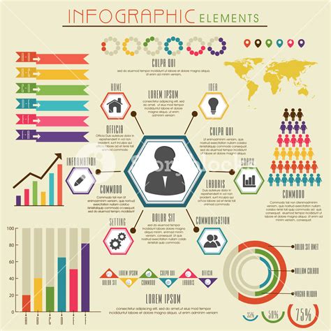Set Of Various Statistical Infographic Elements For Business Reports