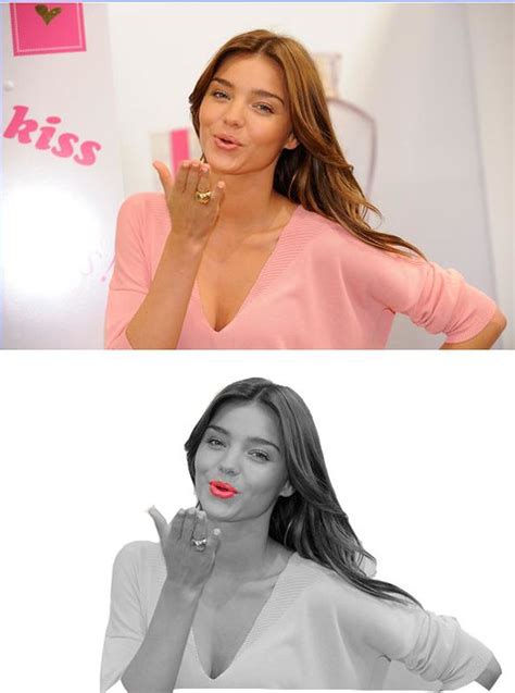 Miranda kerr nos deslumbra con un smokey eyes de día en el desfile de la colección crucero de luois vuitton. Miranda Kerr | Edited before and after picture of Miranda ...